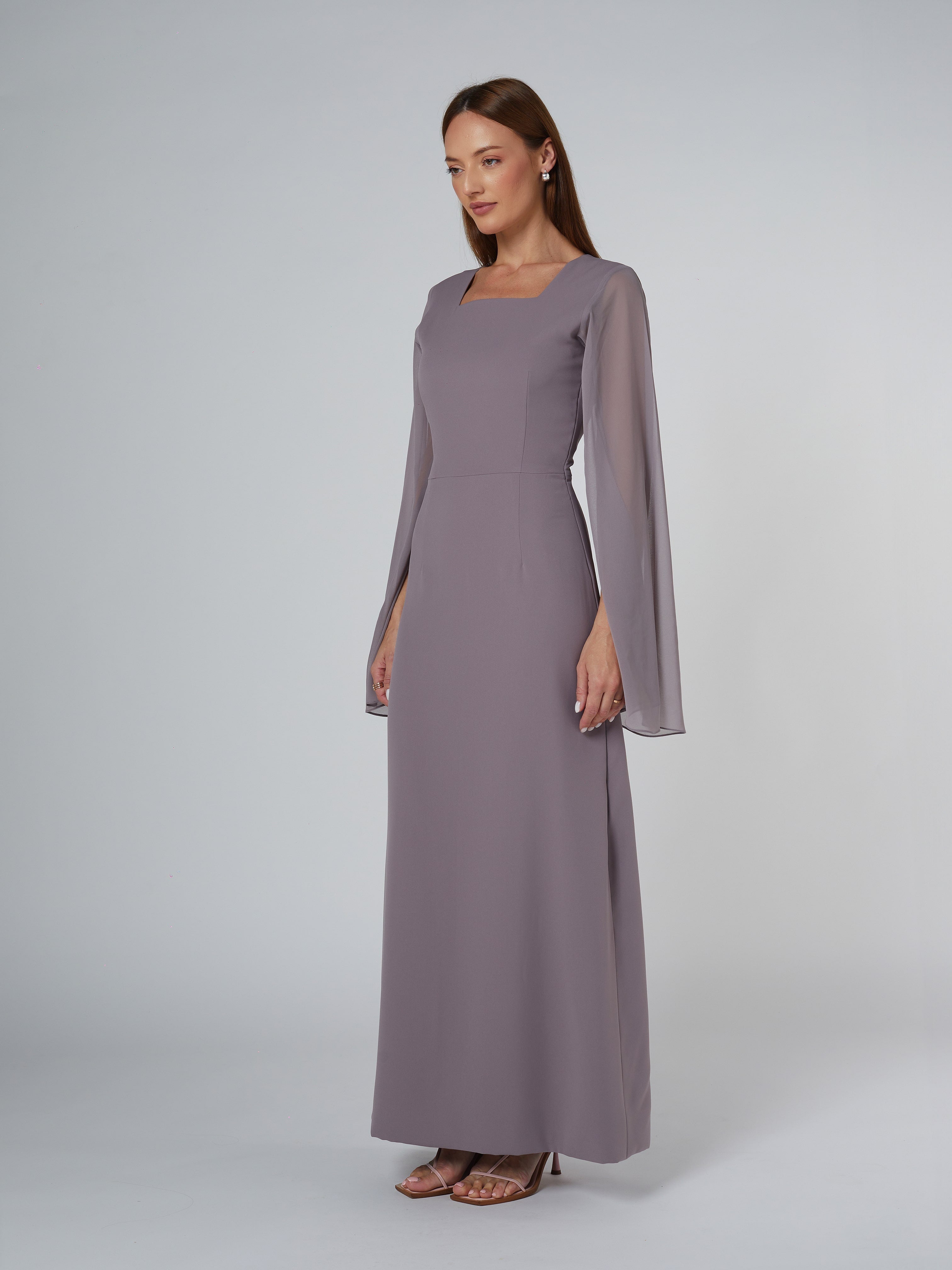 Taupe Radiance Formal Dress Dress Telal Femina