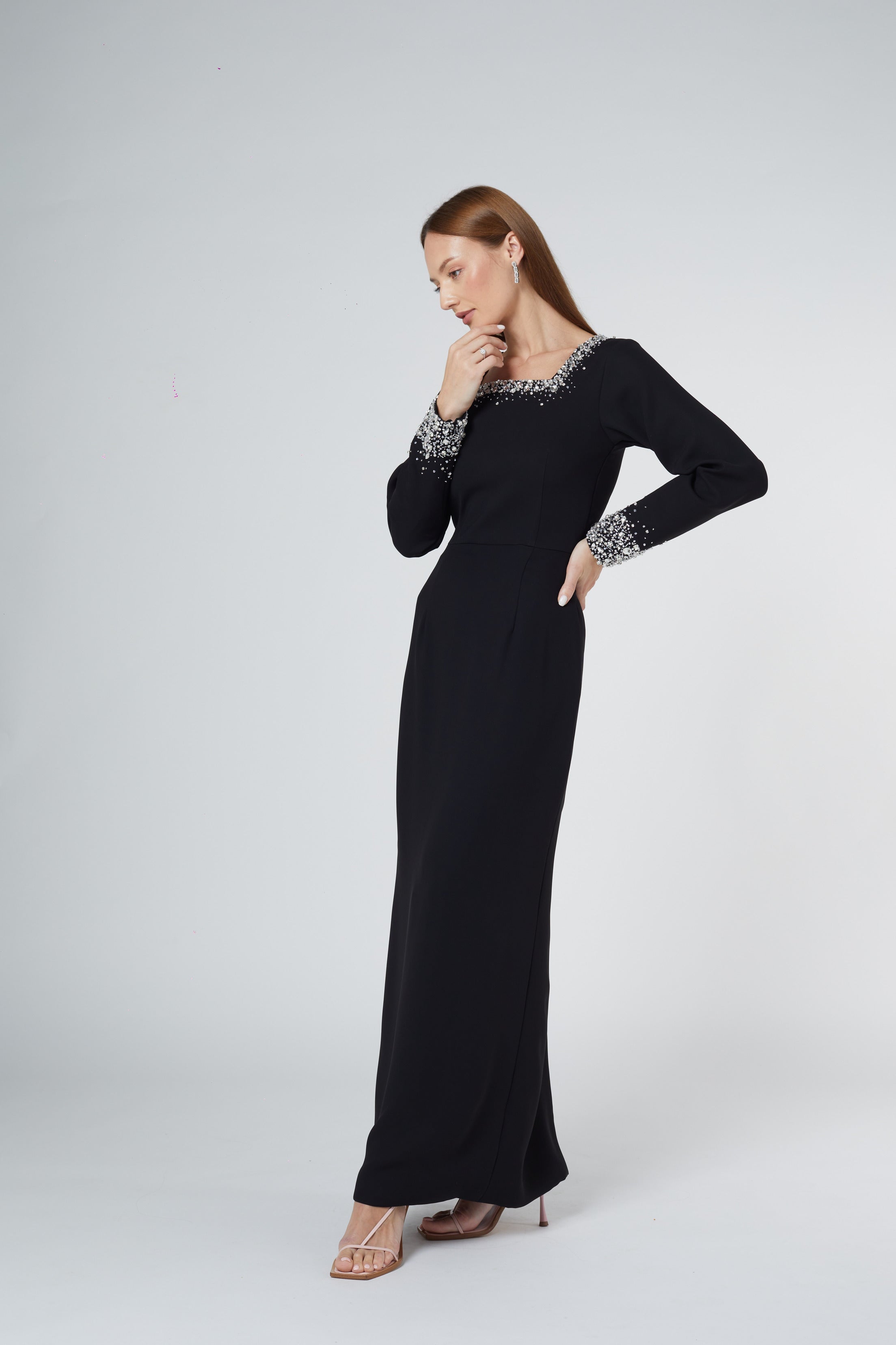 Celeste Embellished Dress Abaya Telal Femina