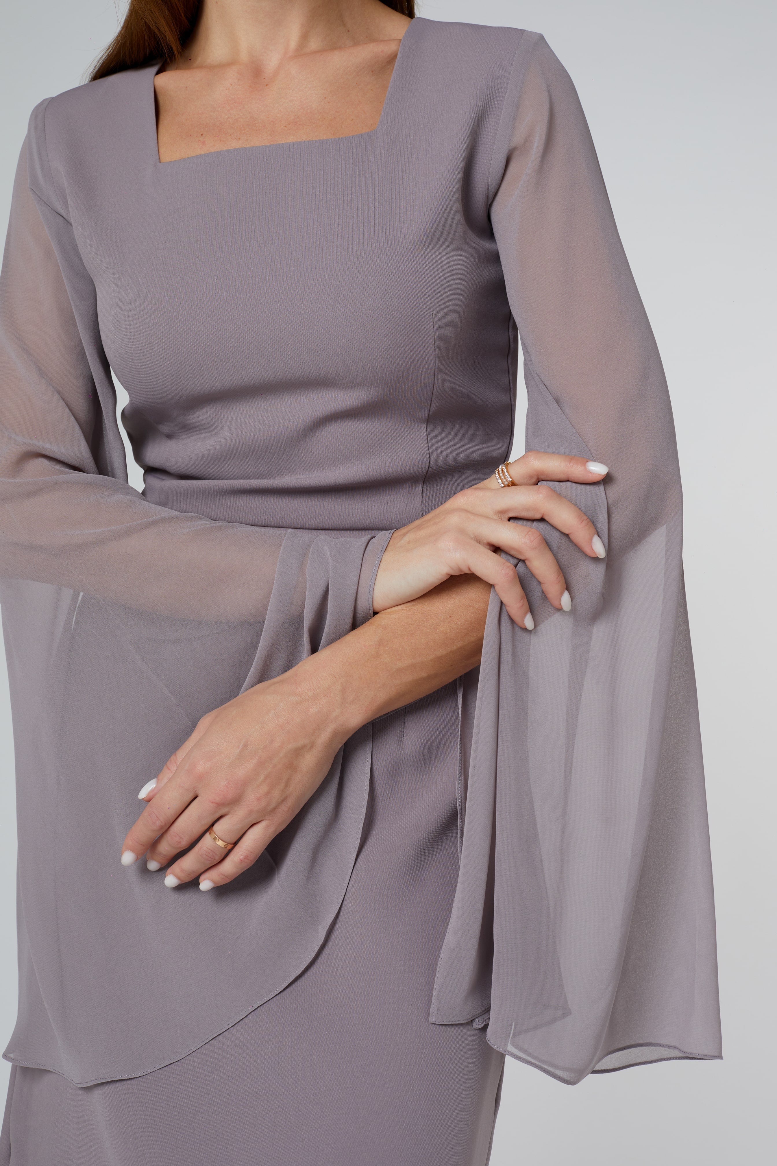 Taupe Radiance Formal Dress Dress Telal Femina