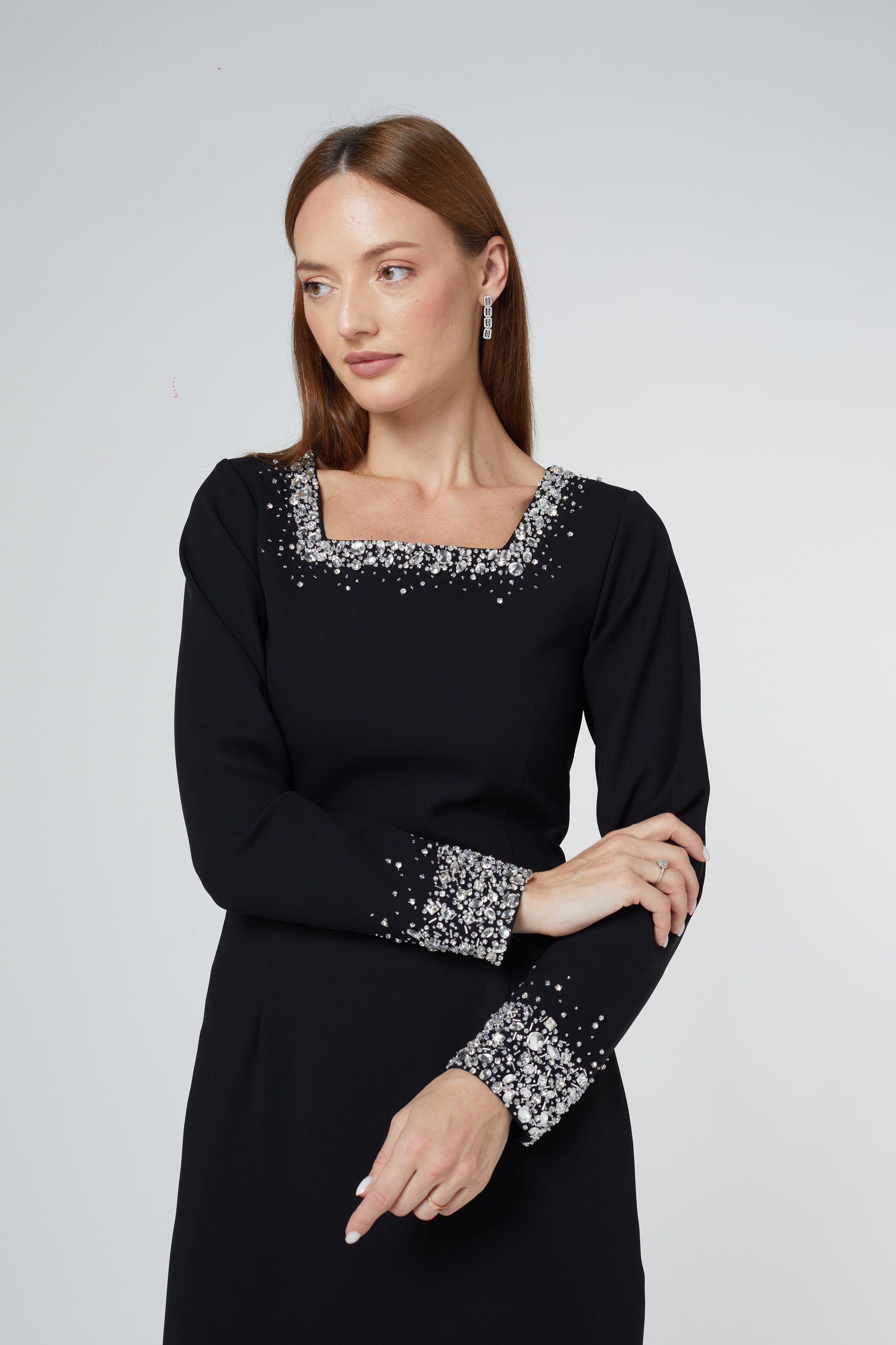 Celeste Embellished Dress Abaya Telal Femina