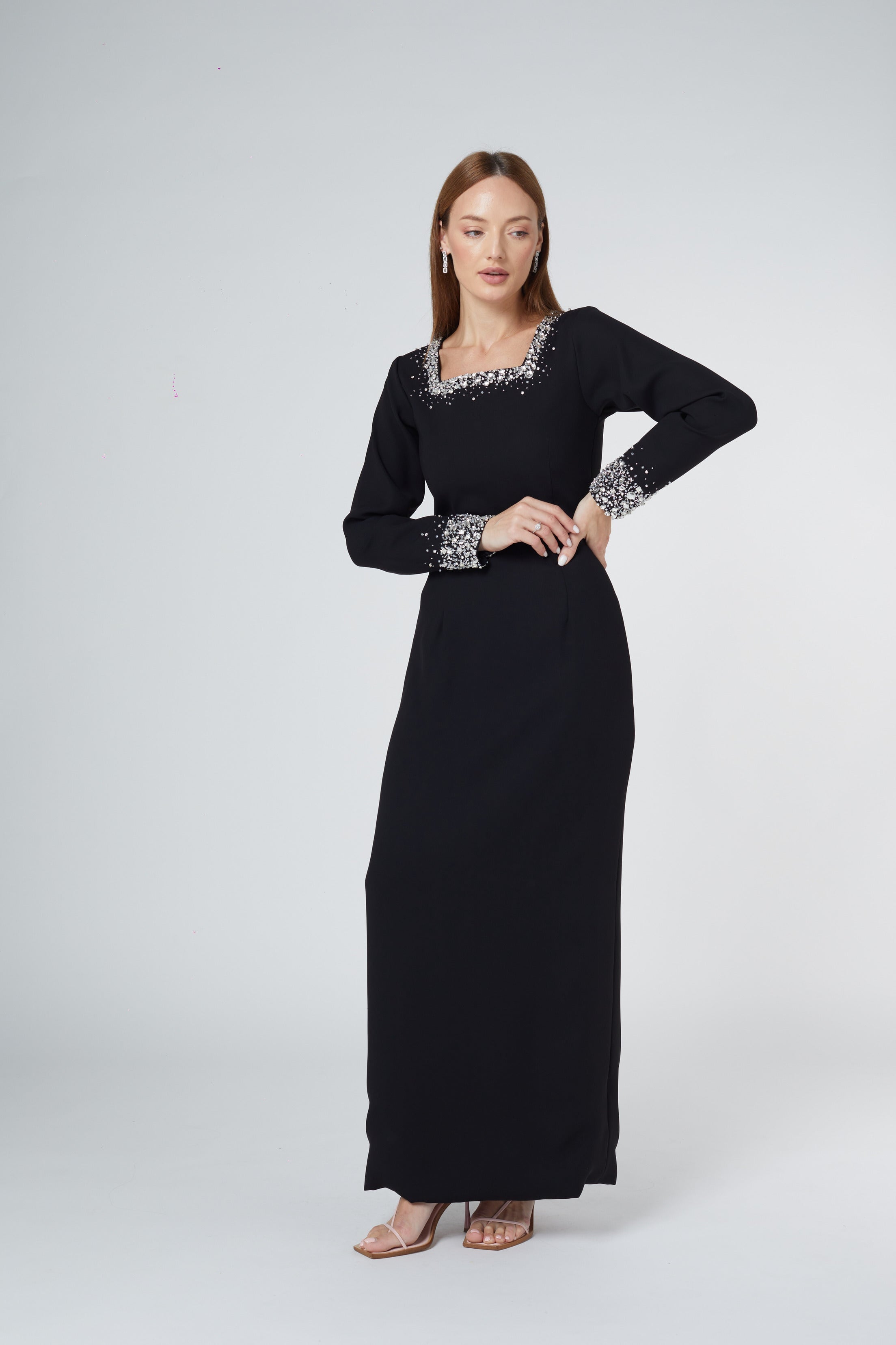Celeste Embellished Dress Abaya Telal Femina