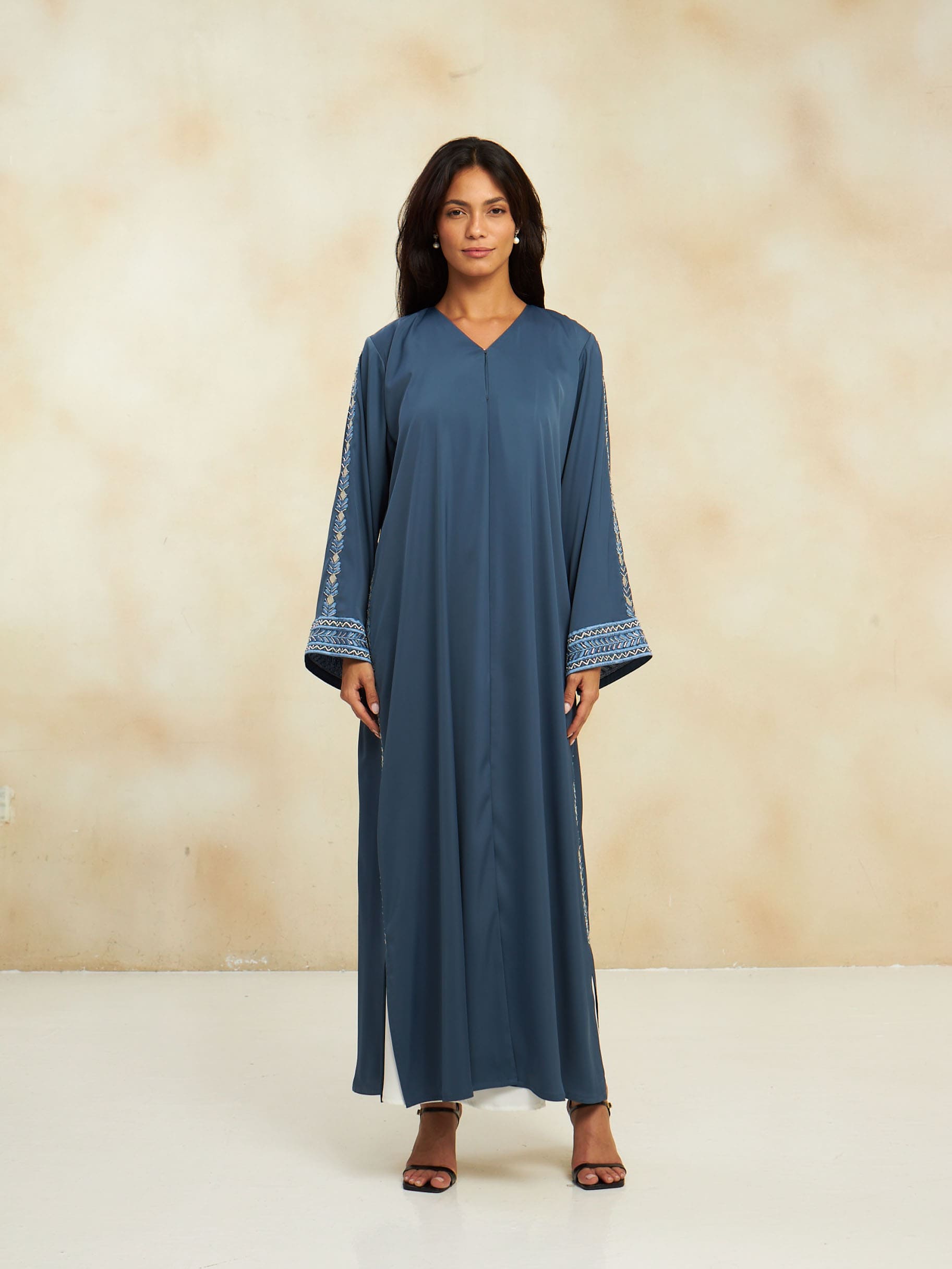 Silver Serenity Abaya