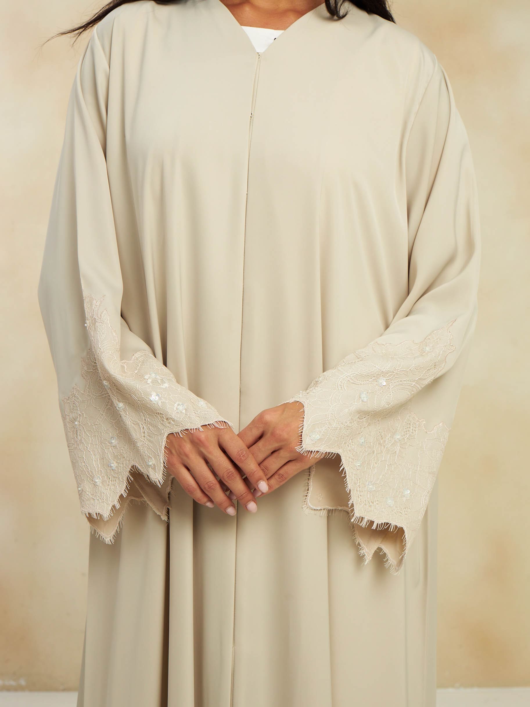 Ivory Blossom Abaya