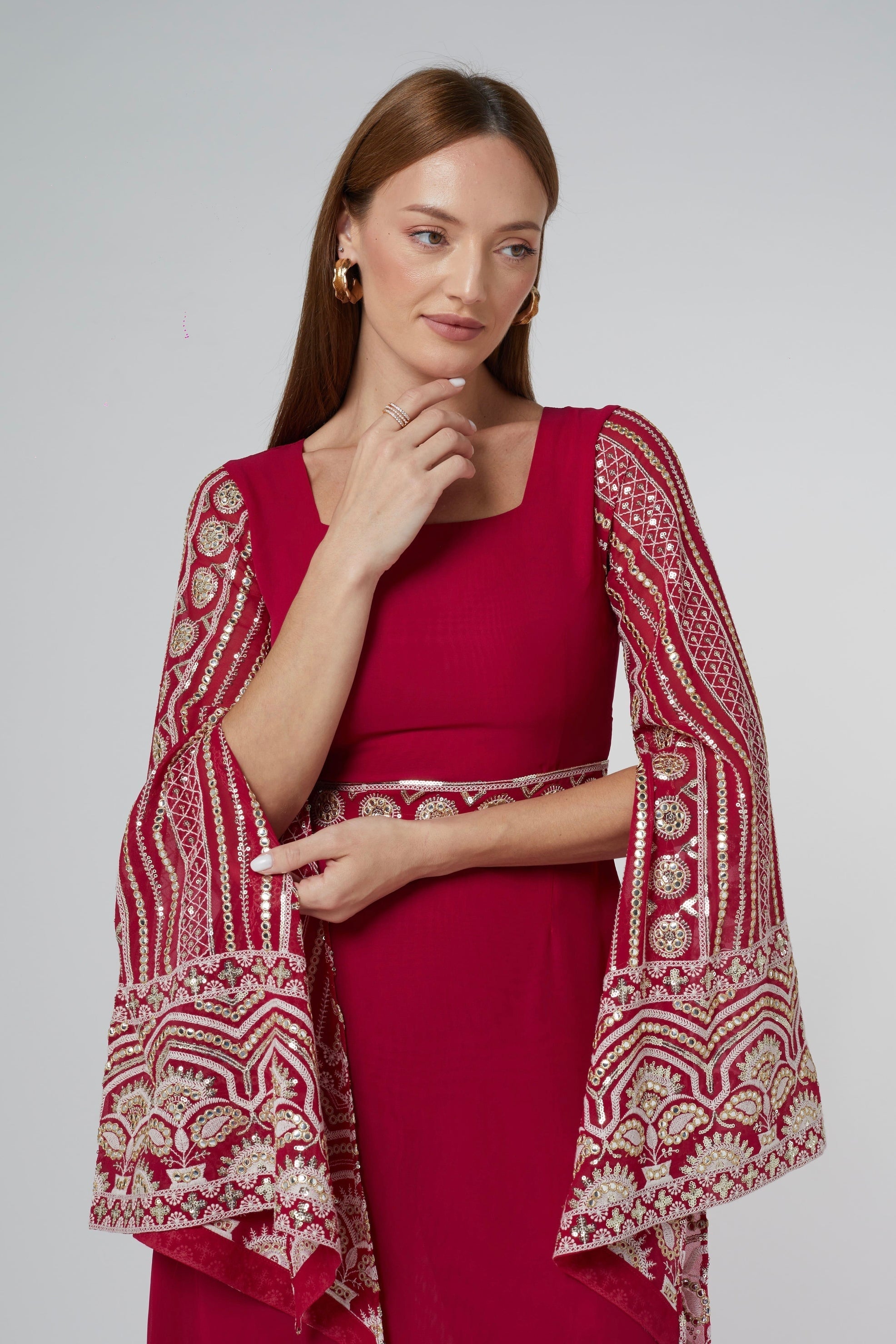 Regal Fuchsia Dress Dress Telal Femina