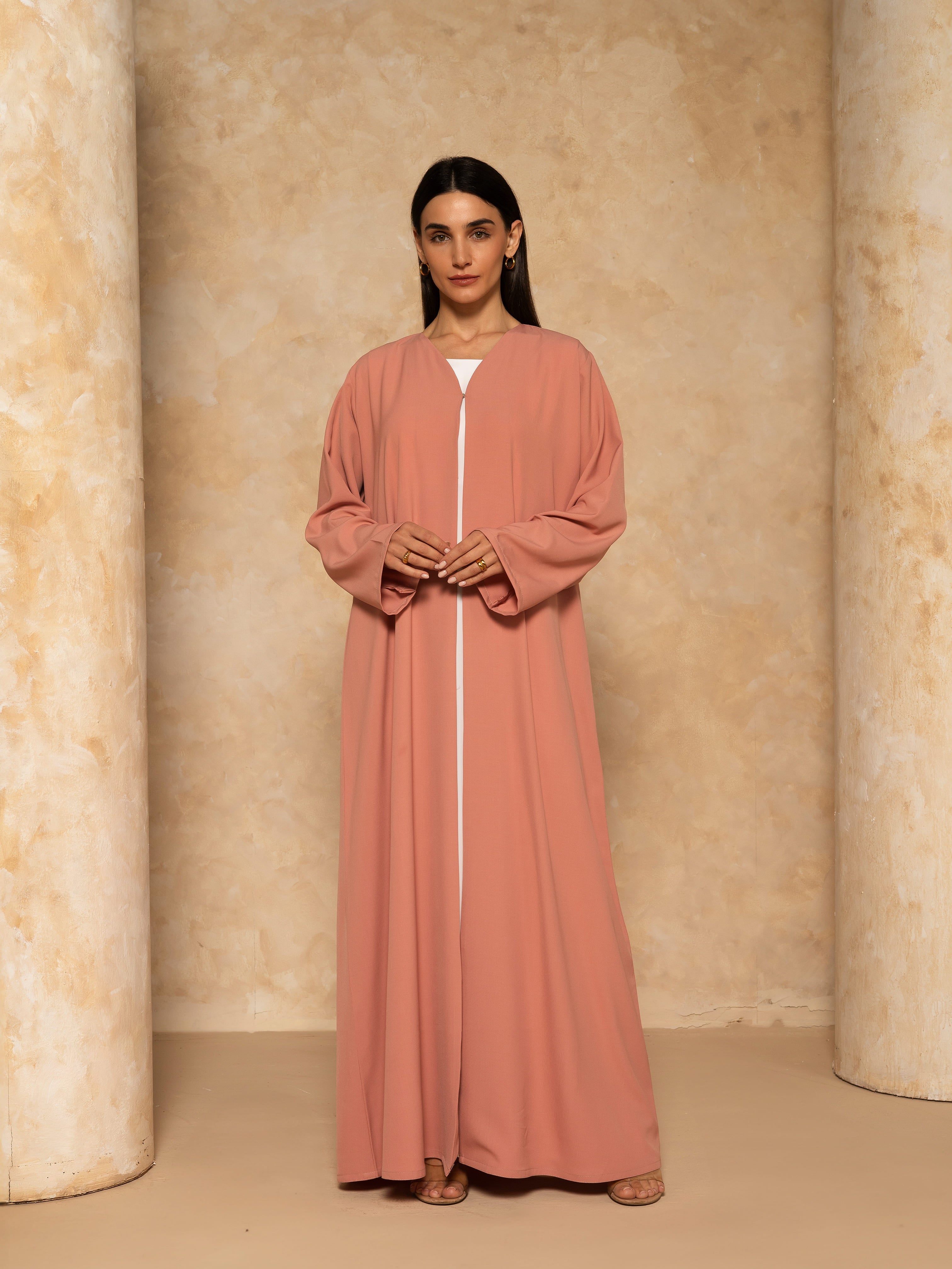 Peach Petal Abaya Abaya Telal Femina