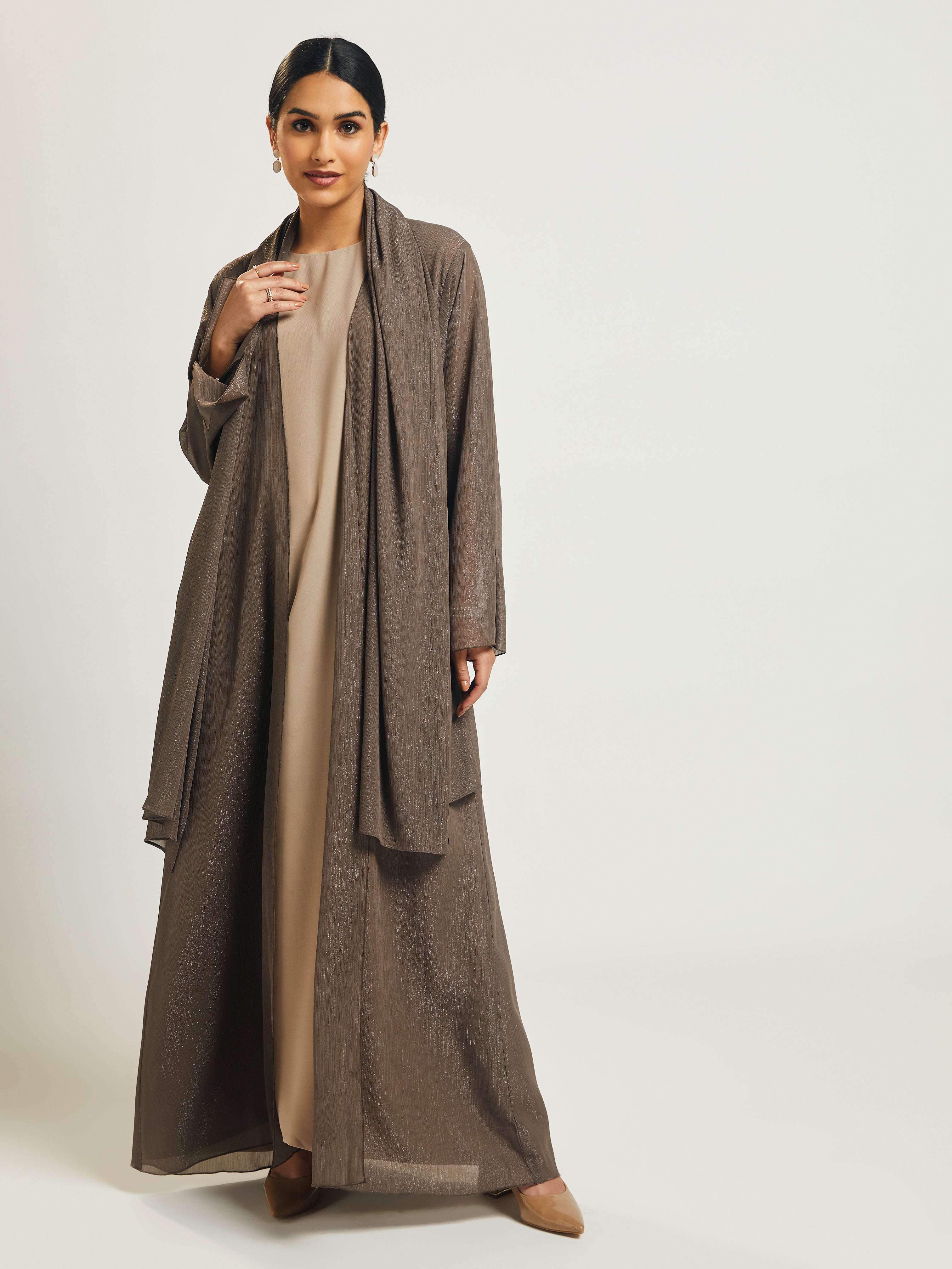 Bloom in Beige Abaya by Telal Femina Abaya Telal Femina