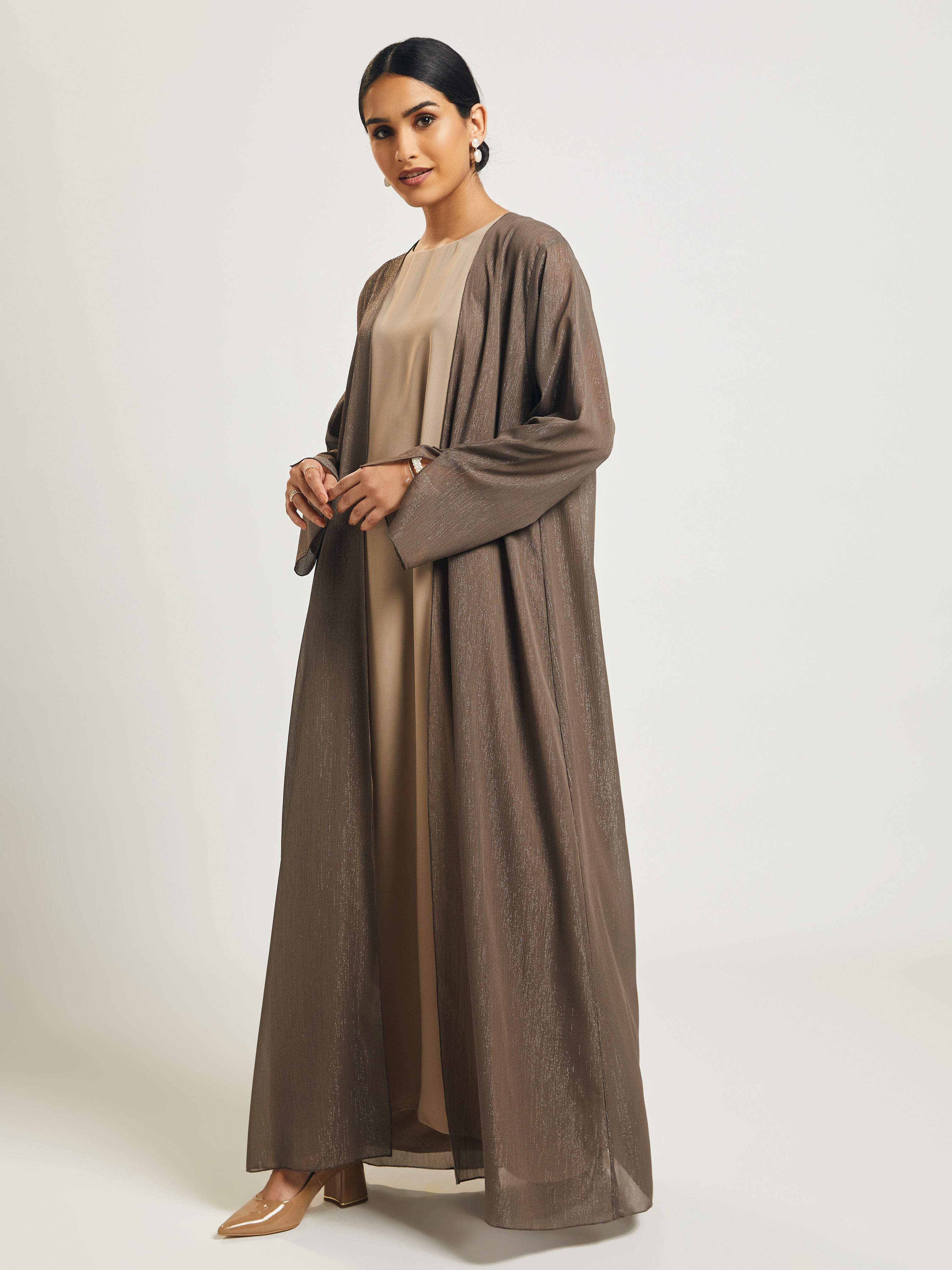 Bloom in Beige Abaya by Telal Femina Abaya Telal Femina