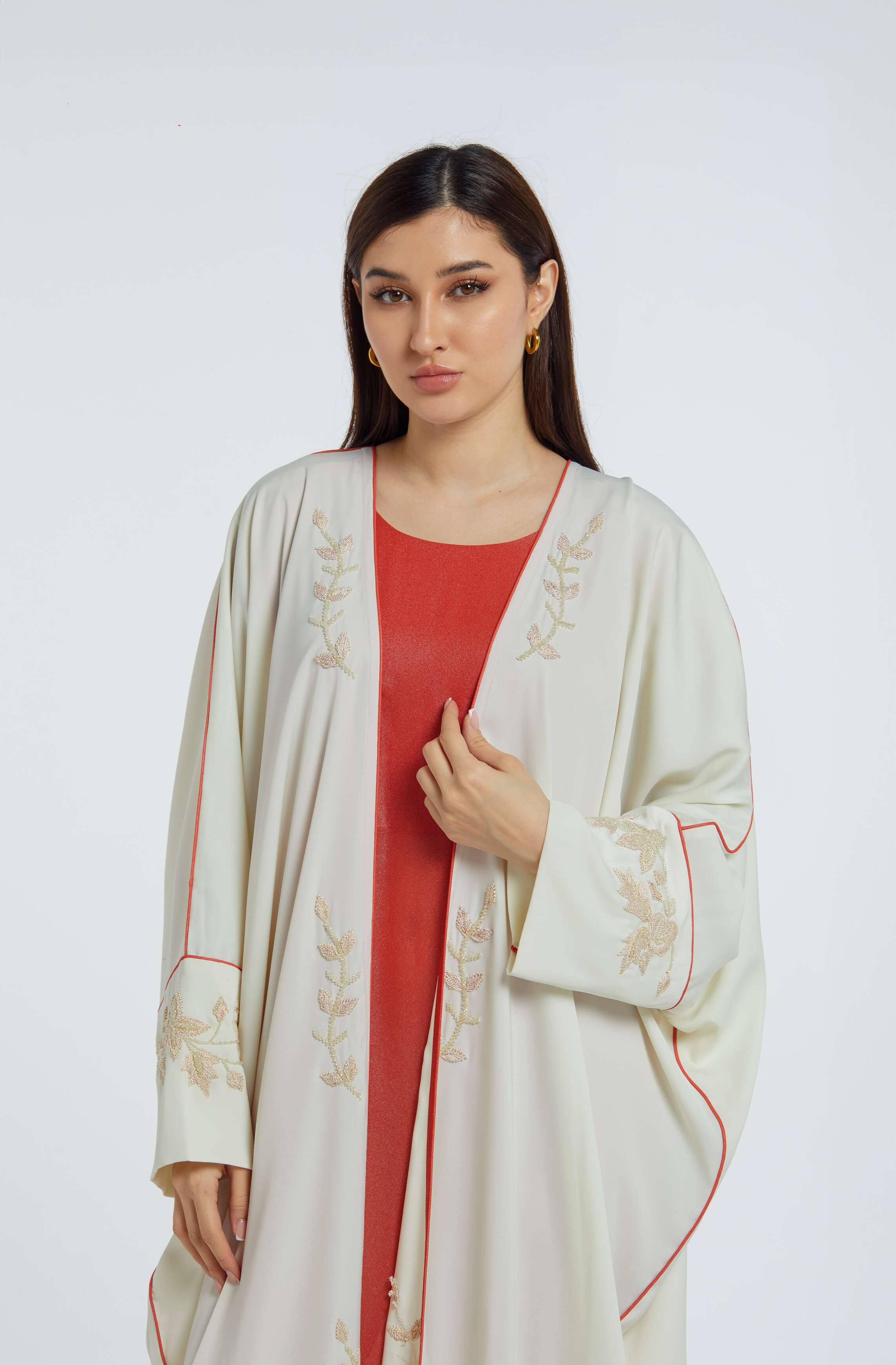Coral Cascade Abaya Set Abaya Telal Femina 