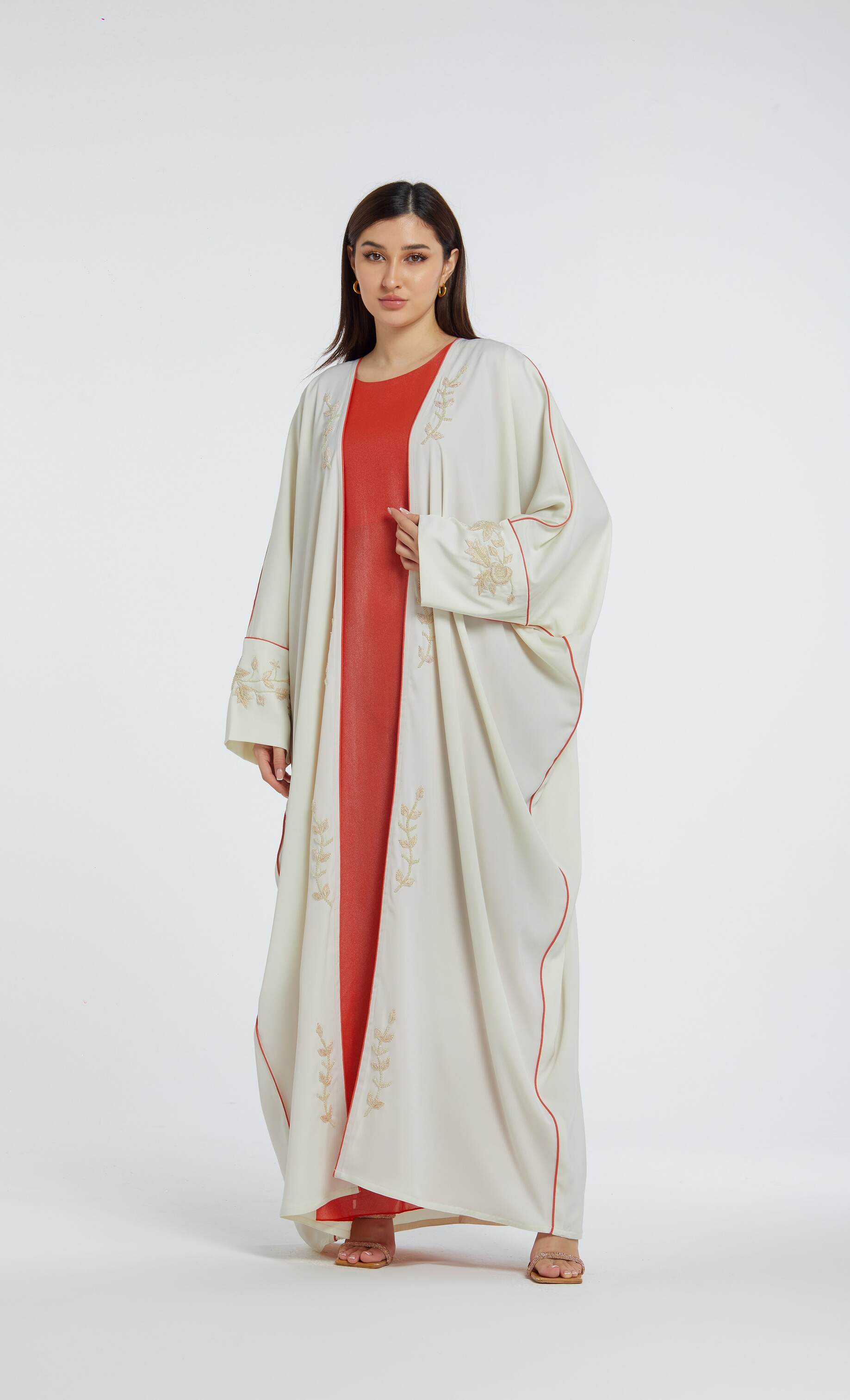 Coral Cascade Abaya Set Abaya Telal Femina 