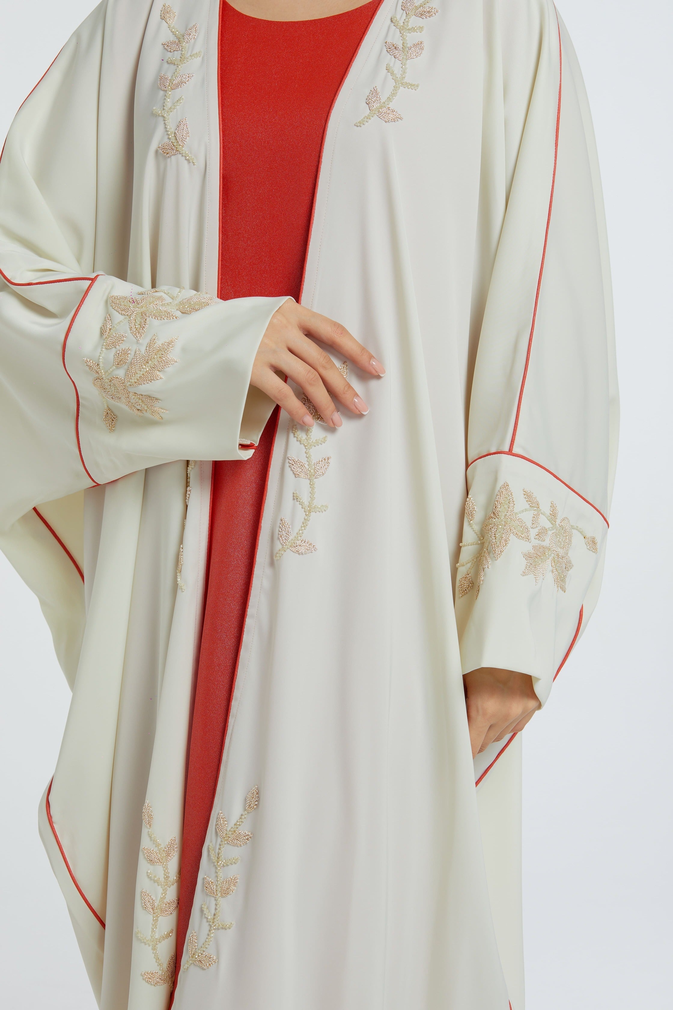 Coral Cascade Abaya Set Abaya Telal Femina 
