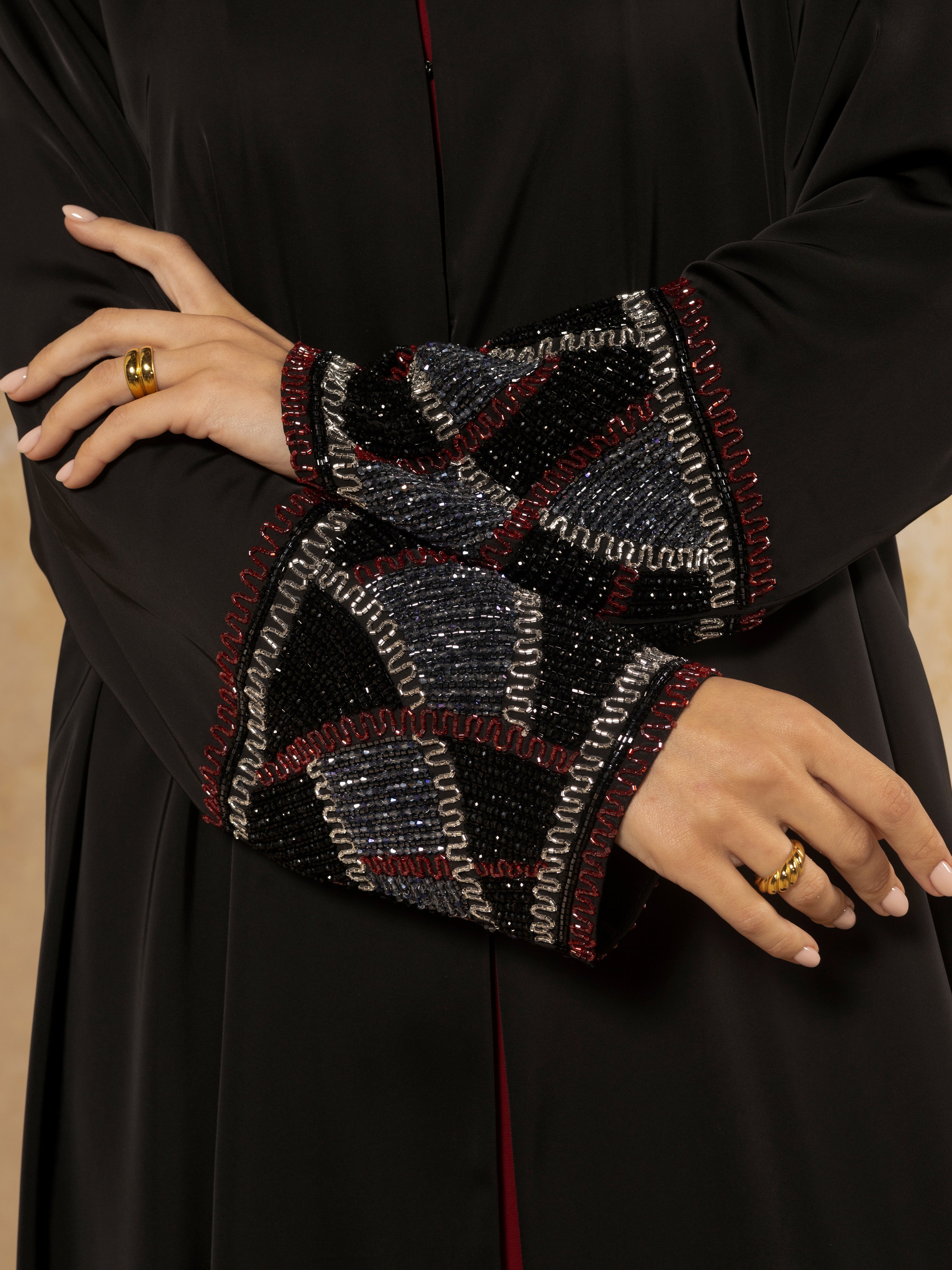 Noir Mosaic Abaya Abaya Telal Femina 